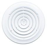 10" White Steel Round Ceiling Diffuser, Supply Vent Cover for Round Neck Air Ducts