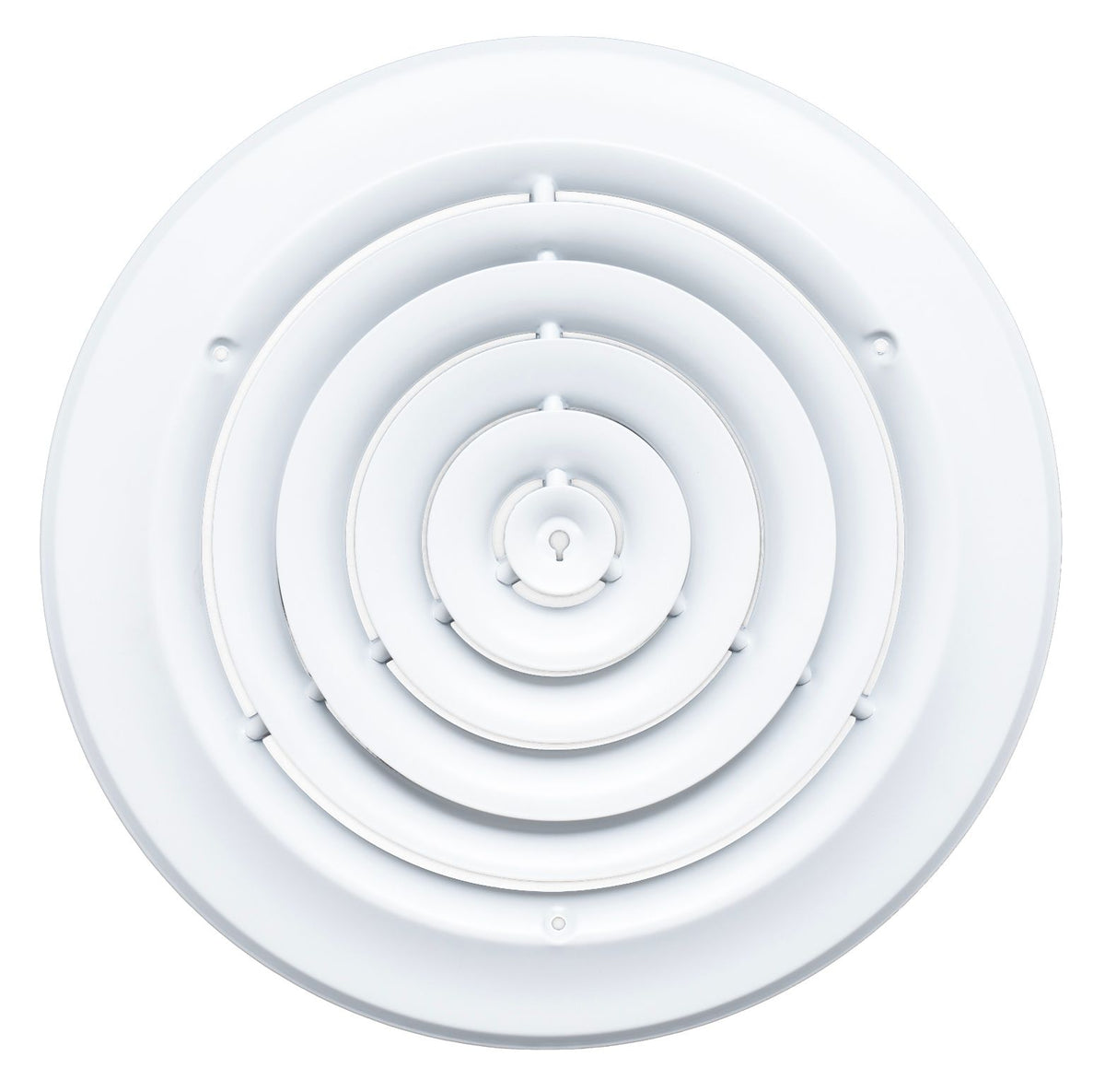 10" White Steel Round Ceiling Diffuser, Supply Vent Cover for Round Neck Air Ducts