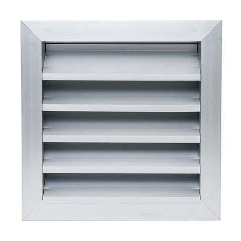 10"x10" Anodized Aluminum Exterior Wall Louver, Weatherproof Rain & Rust Resistant Vent Cover