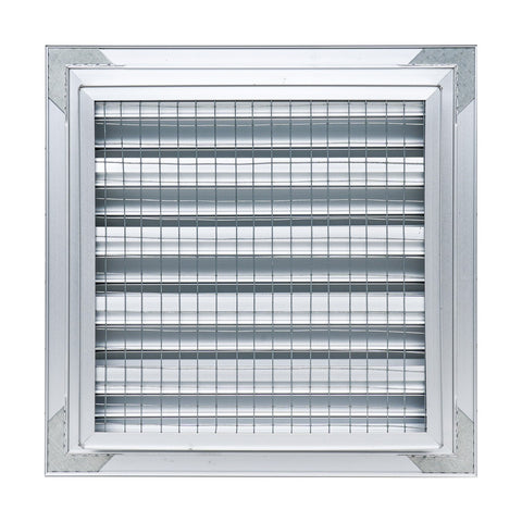 10"x10" Anodized Aluminum Exterior Wall Louver, Weatherproof Rain & Rust Resistant Vent Cover