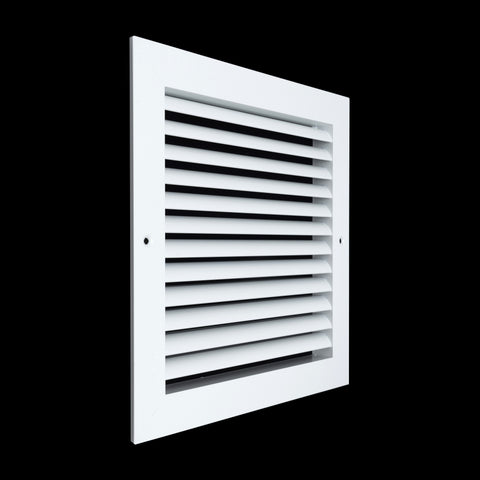 10"x10" White Aluminum Rust-Free Return Air Grille, High-Airflow HVAC Cold Air Intake for Wall & Ceiling