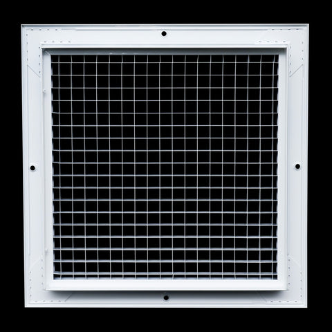 10"x10" White Aluminum Eggcrate Return Air Grille, Low-Noise High-Airflow Rust-Proof Vent Cover