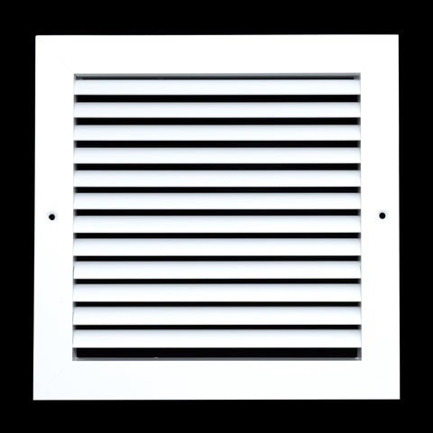 10"x10" White Aluminum Rust-Free Return Air Grille, High-Airflow HVAC Cold Air Intake for Wall & Ceiling