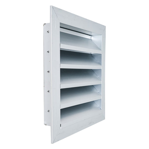 10"x10" Anodized Aluminum Exterior Wall Louver, Weatherproof Rain & Rust Resistant Vent Cover