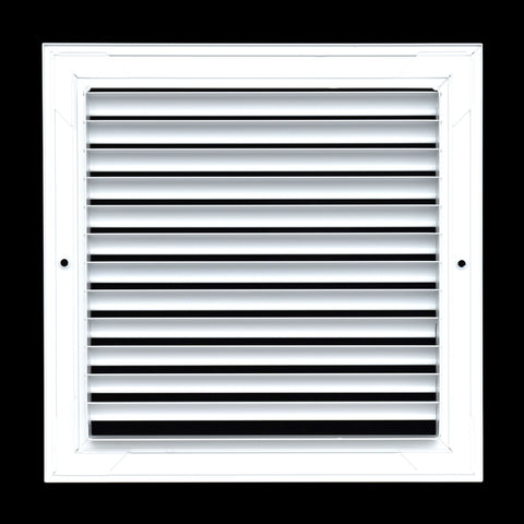 10"x10" White Aluminum Rust-Free Return Air Grille, High-Airflow HVAC Cold Air Intake for Wall & Ceiling