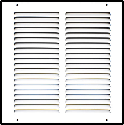10"x10" White Steel Return Air Grille, High-Airflow HVAC Cold Air Intake for Wall & Ceiling