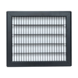 10"x12" Black Steel Return Air Floor Grille, Walkable Heavy-Duty Fixed-Blade Vent Cover