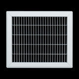 10"x12" White Steel Return Air Floor Grille, Walkable Heavy-Duty Fixed-Blade Vent Cover