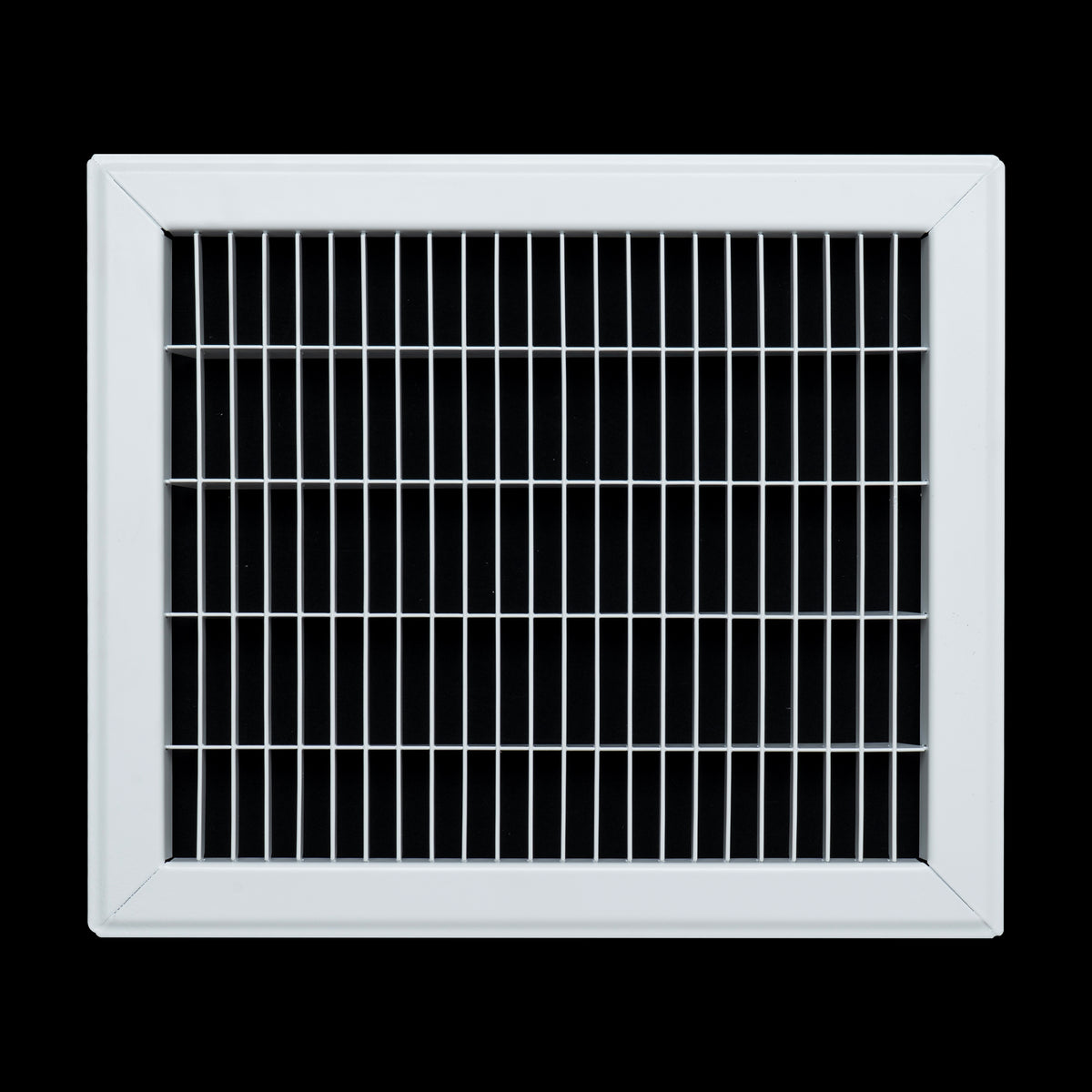 10"x12" White Steel Return Air Floor Grille, Walkable Heavy-Duty Fixed-Blade Vent Cover