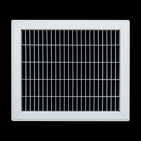 10"x12" White Steel Return Air Floor Grille, Walkable Heavy-Duty Fixed-Blade Vent Cover