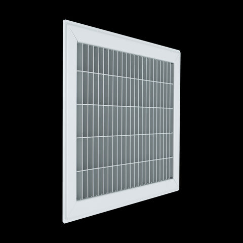 10"x12" White Steel Return Air Floor Grille, Walkable Heavy-Duty Fixed-Blade Vent Cover