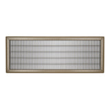 10"x30" Brown Steel Return Air Floor Grille, Walkable Heavy-Duty Fixed-Blade Vent Cover