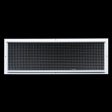 10"x32" White Aluminum Eggcrate Return Air Grille, Low-Noise High-Airflow Rust-Proof Vent Cover