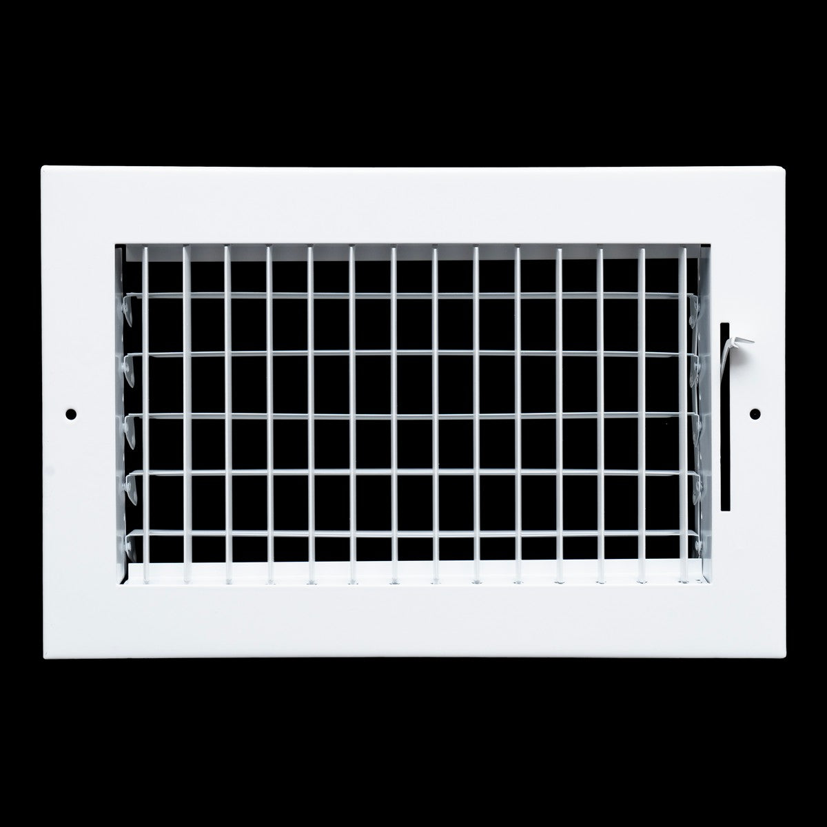 10"x6" White Steel Adjustable Supply Register, Air Vent Cover with Damper for Sidewall Or Ceiling