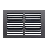 10"x6" Black Steel Return Air Grille, High-Airflow HVAC Cold Air Intake for Wall & Ceiling