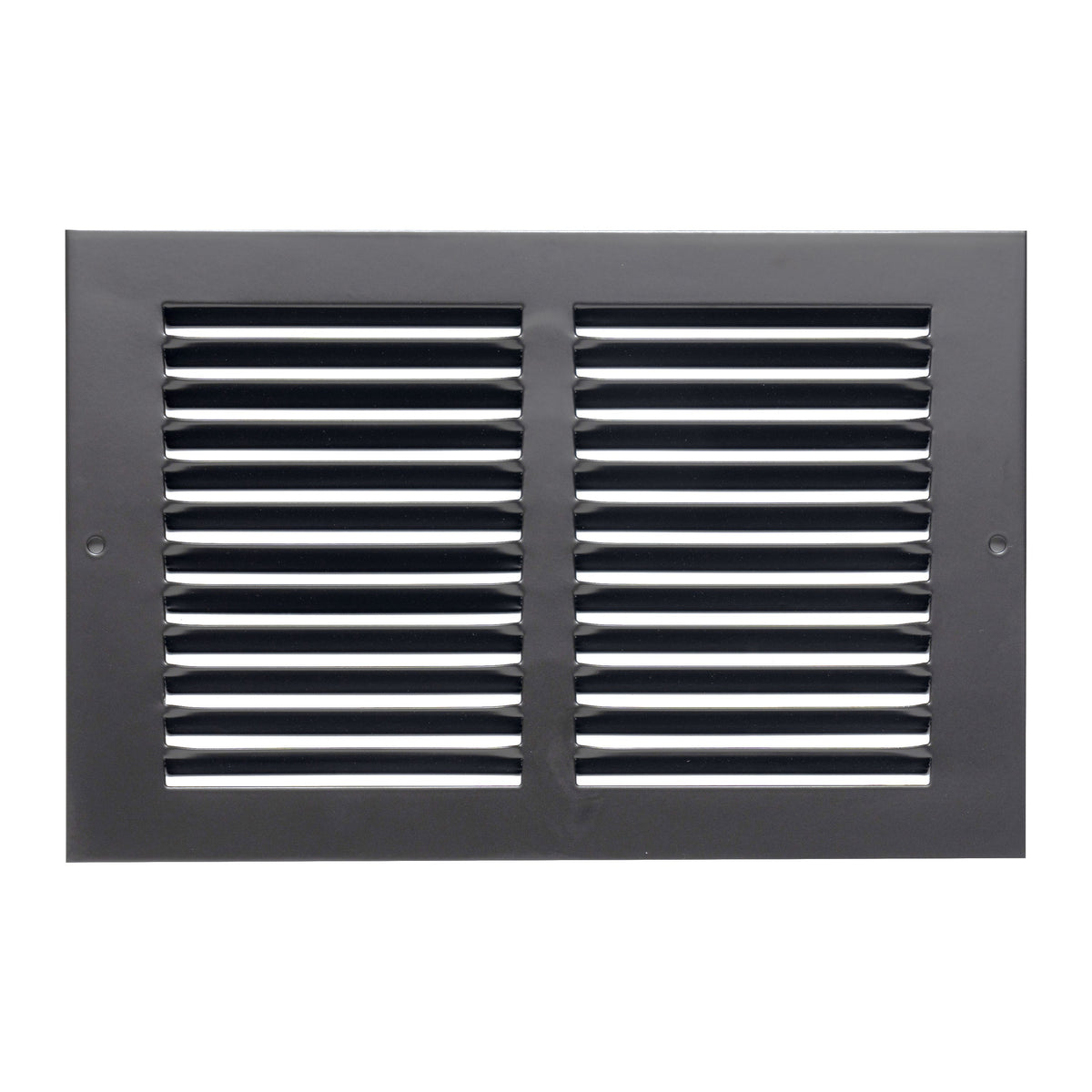 10"x6" Black Steel Return Air Grille, High-Airflow HVAC Cold Air Intake for Wall & Ceiling