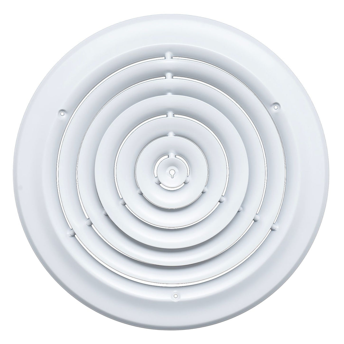 12" White Steel Round Ceiling Diffuser, Supply Vent Cover for Round Neck Air Ducts
