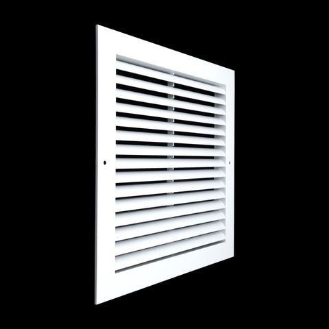 12"x12" White Aluminum Rust-Free Return Air Grille, High-Airflow HVAC Cold Air Intake for Wall & Ceiling