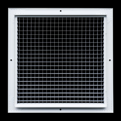 12"x12" White Aluminum Eggcrate Return Air Grille, Low-Noise High-Airflow Rust-Proof Vent Cover
