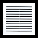 12"x12" White Aluminum Rust-Free Return Air Grille, High-Airflow HVAC Cold Air Intake for Wall & Ceiling