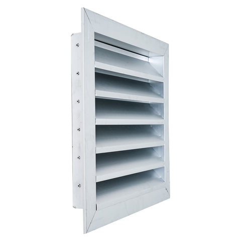 12"x12" Anodized Aluminum Exterior Wall Louver, Weatherproof Rain & Rust Resistant Vent Cover