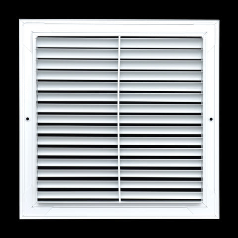 12"x12" White Aluminum Rust-Free Return Air Grille, High-Airflow HVAC Cold Air Intake for Wall & Ceiling