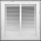 12"x12" White Steel Return Air Filter Grille, Removable Door, for 1-Inch Filters