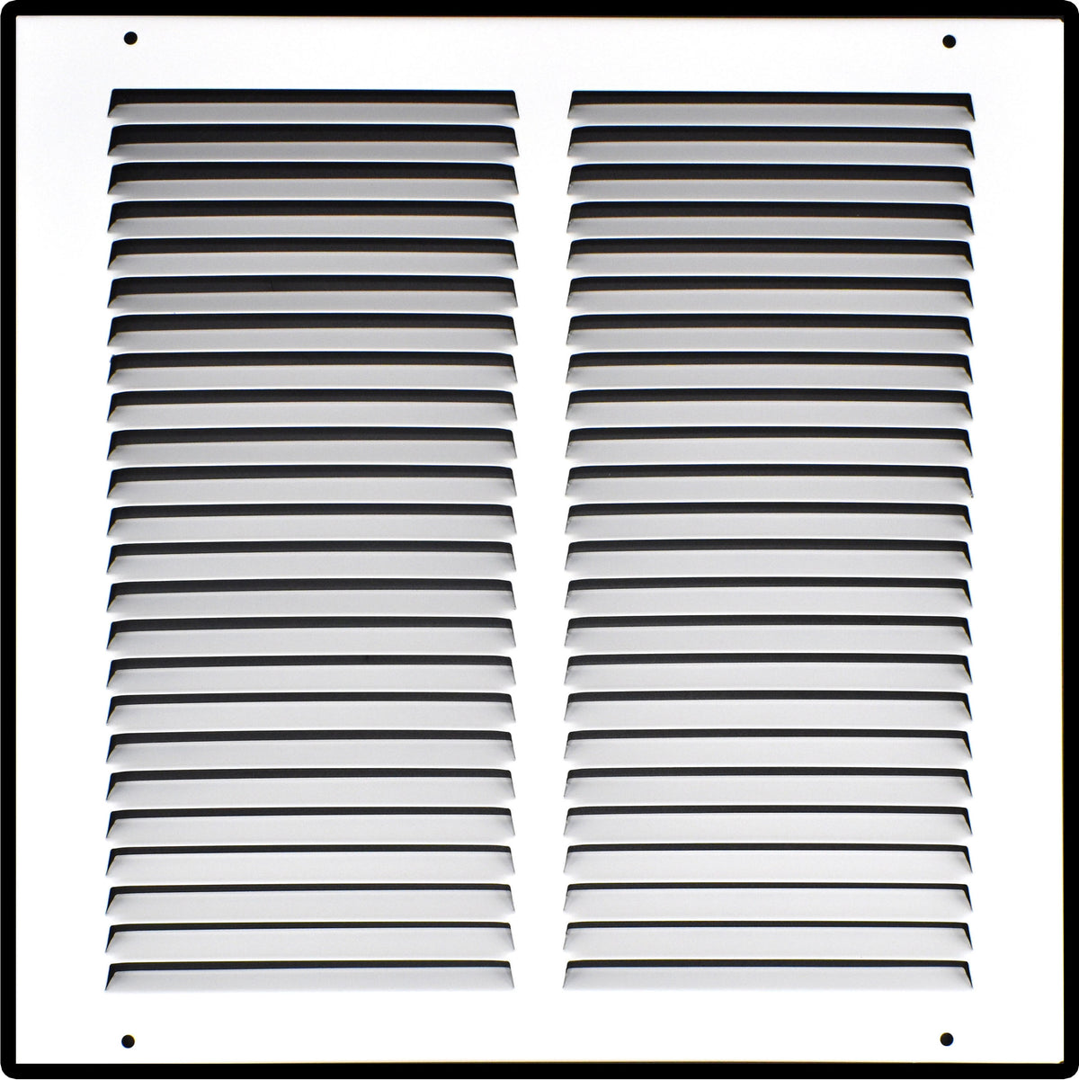 12"x12" White Steel Return Air Grille, High-Airflow HVAC Cold Air Intake for Wall & Ceiling