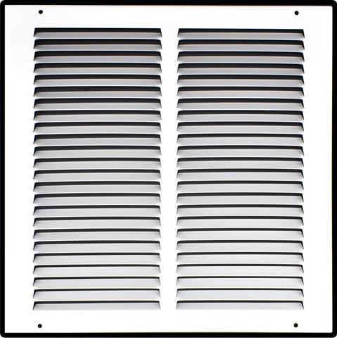 12"x12" White Steel Return Air Grille, High-Airflow HVAC Cold Air Intake for Wall & Ceiling