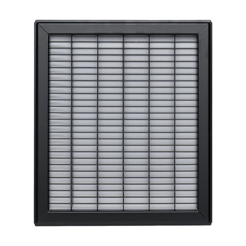 12"x14" Black Steel Return Air Floor Grille, Walkable Heavy-Duty Fixed-Blade Vent Cover