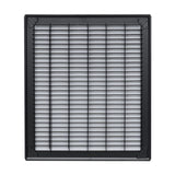 12"x14" Black Steel Return Air Floor Grille, Walkable Heavy-Duty Fixed-Blade Vent Cover