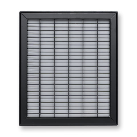 12"x14" Black Steel Return Air Floor Grille, Walkable Heavy-Duty Fixed-Blade Vent Cover