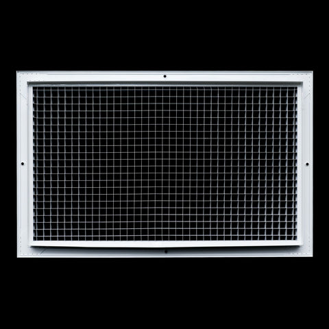 12"x20" White Aluminum Eggcrate Return Air Grille, Low-Noise High-Airflow Rust-Proof Vent Cover