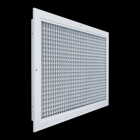 12"x20" White Aluminum Eggcrate Return Air Grille, Low-Noise High-Airflow Rust-Proof Vent Cover