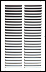 12"x20" White Steel Return Air Grille, High-Airflow HVAC Cold Air Intake for Wall & Ceiling