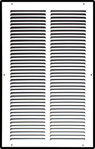 12"x20" White Steel Return Air Grille, High-Airflow HVAC Cold Air Intake for Wall & Ceiling