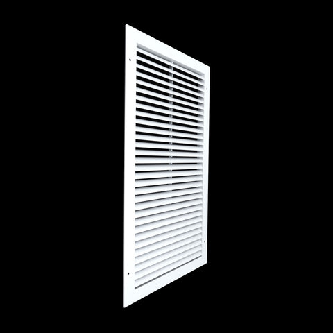 12"x24" White Aluminum Rust-Free Return Air Grille, High-Airflow HVAC Cold Air Intake for Wall & Ceiling