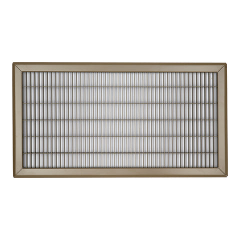 12"x24" Brown Steel Return Air Floor Grille, Walkable Heavy-Duty Fixed-Blade Vent Cover