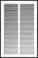 12"x24" White Steel Return Air Grille, High-Airflow HVAC Cold Air Intake for Wall & Ceiling