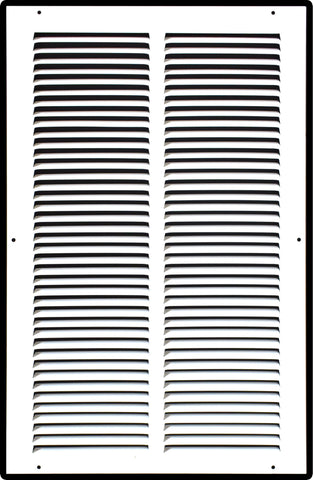 12"x24" White Steel Return Air Grille, High-Airflow HVAC Cold Air Intake for Wall & Ceiling