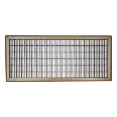 12"x30" Brown Steel Return Air Floor Grille, Walkable Heavy-Duty Fixed-Blade Vent Cover