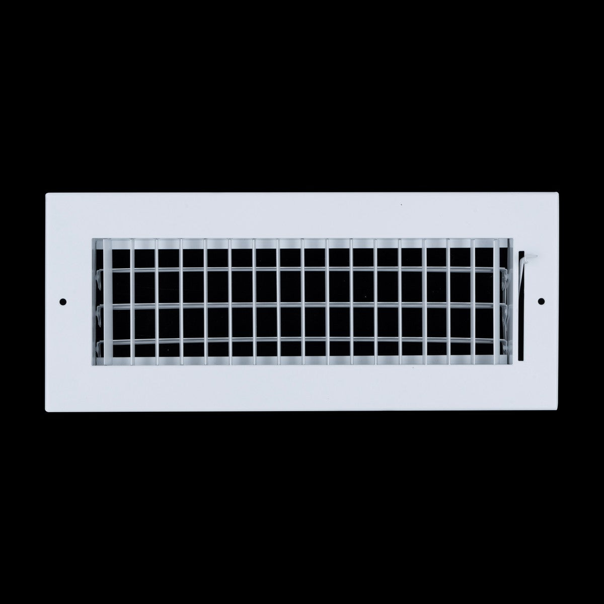 12"x4" White Steel Adjustable Supply Register, Air Vent Cover with Damper for Sidewall Or Ceiling