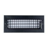 12"x4" Black Steel Adjustable Supply Register, Air Vent Cover with Damper for Sidewall Or Ceiling