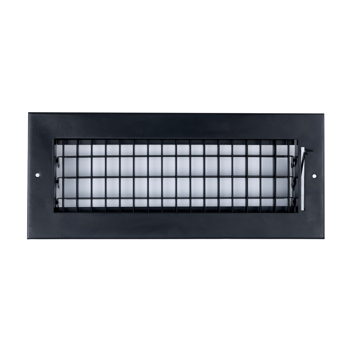 12"x4" Black Steel Adjustable Supply Register, Air Vent Cover with Damper for Sidewall Or Ceiling