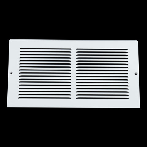 12"x6" White Steel Triangular Baseboard Grille, Efficient Airflow, 3-13/16" Depth