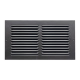 12"x6" Black Steel Return Air Grille, High-Airflow HVAC Cold Air Intake for Wall & Ceiling