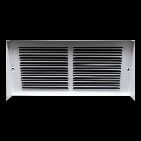 12"x6" White Steel Triangular Baseboard Grille, Efficient Airflow, 3-13/16" Depth