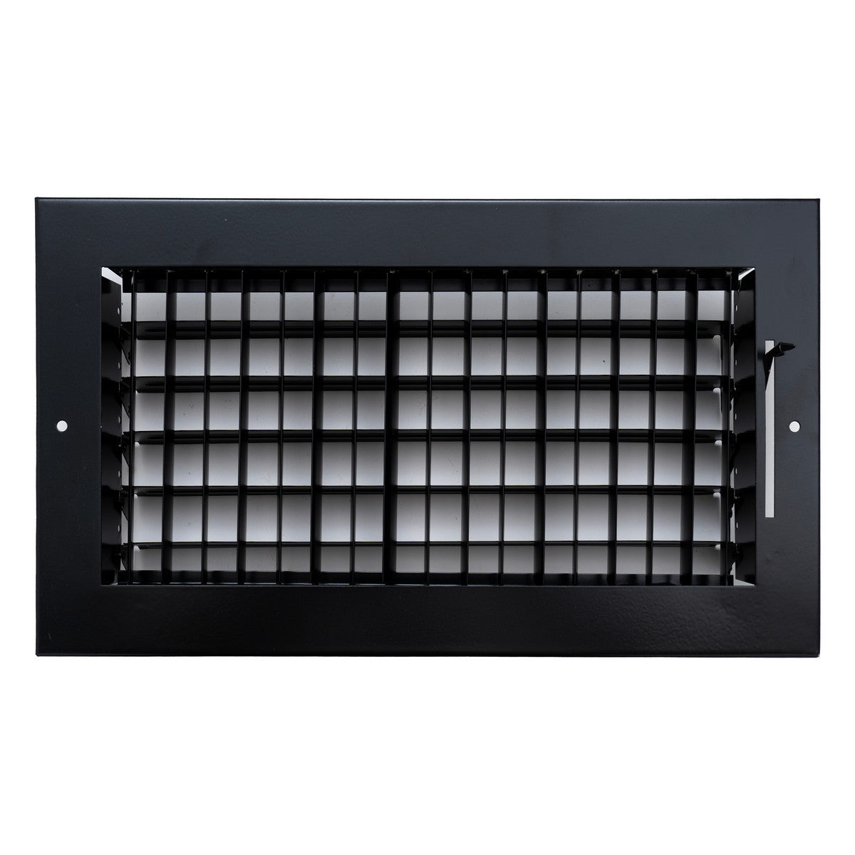 12"x6" Black Steel Adjustable Supply Register, Air Vent Cover with Damper for Sidewall Or Ceiling