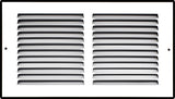 12"x6" White Steel Return Air Grille, High-Airflow HVAC Cold Air Intake for Wall & Ceiling