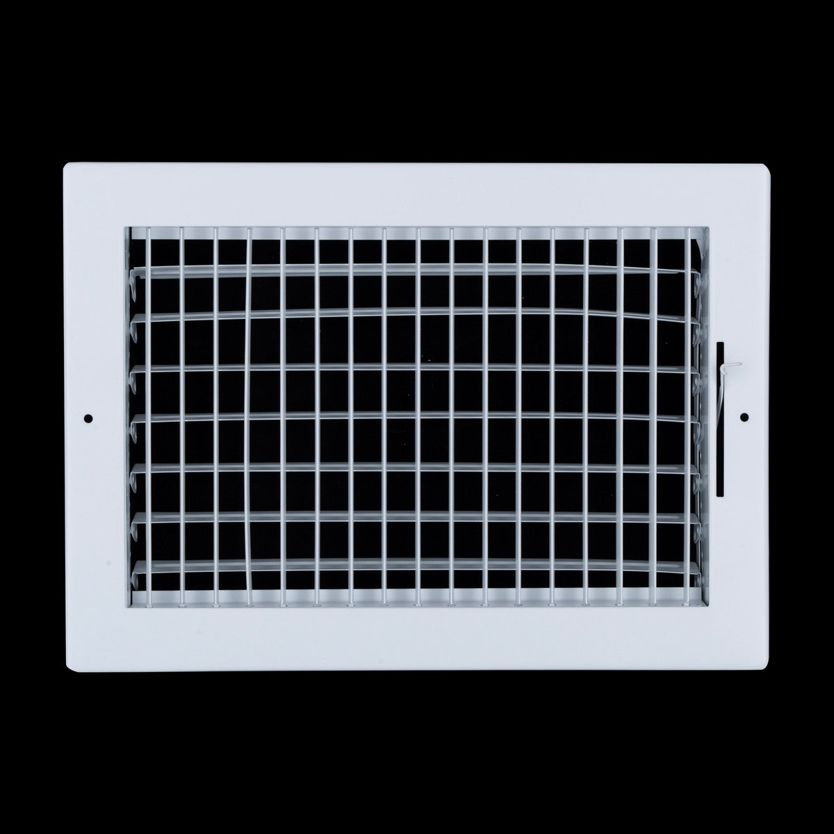12"x8" White Steel Adjustable Supply Register, Air Vent Cover with Damper for Sidewall Or Ceiling